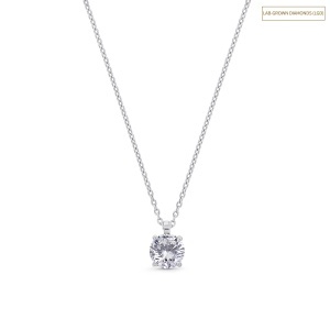 Colier din aur de 18k cu diamant de sinteză(LAB GROWN) de 1.02 ct