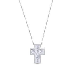Colier din aur de 18k cu diamante naturale de 0.90 ct