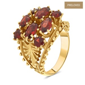 Inel din aur de 14k cu granate naturale de 2.30 ct