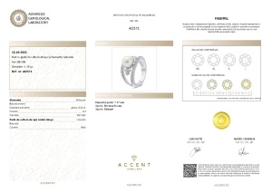Certificat Gemologic Agl Inel din aur de 18k cu perlă de cultură Akoya și diamante naturale de 0.24 ct AI2571