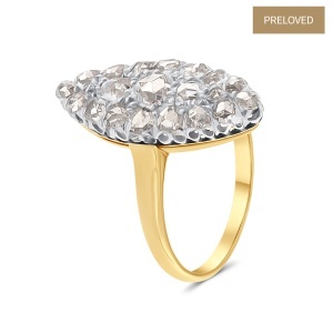 Inel din aur de 18k și platină cu diamante naturale de 1.20 ct