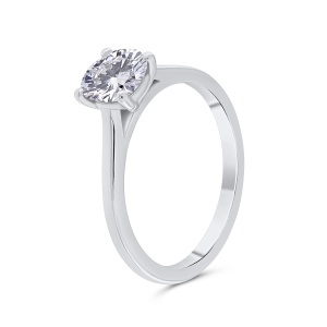 Inel din platină cu diamante naturale de 0.90 ct