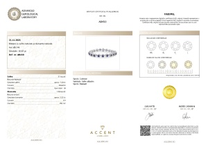 Certificat Gemologic Agl Brățară din aur de 14k cu diamante naturale de 3.32 ct și safir natural de 7.20 ct AB450