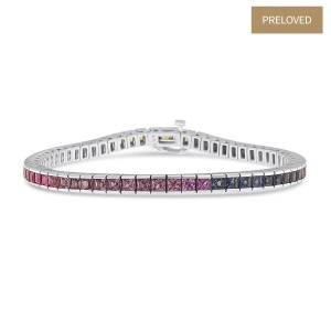 Brățară din aur de 14k cu safire naturale de 9.20 ct