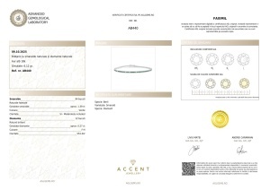 Certificat AGL GEMS Bratara cu smaralde naturale si diamante naturale aur ab440