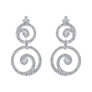 Cercei din argint cu CZ (Cubic Zirconia)