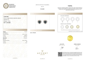 Certificat Gemologic Agl Cercei din argint cu topaz natural și diamante naturale RC3180