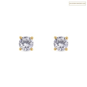 Cercei din aur de 14k cu diamante de sinteză(LAB GROWN) de 1.50 ct
