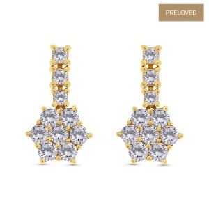 Cercei din aur de 14k cu diamante naturale de 2.58 ct