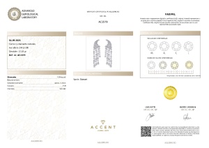 Certificat Gemologic Agl Cercei din aur de 14k și 18k cu diamante naturale de 4.16 ct AC1579
