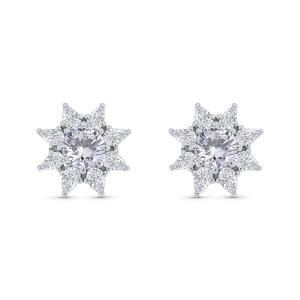 Cercei din aur de 18k cu diamante naturale de 0.86 ct și 1.01 ct