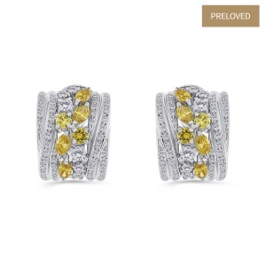 Cercei din aur de 18k cu diamante naturale de 2.00 ct și 1.20 ct