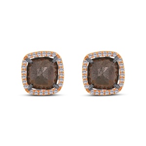 Cercei din aur de 18k cu diamante naturale de 3.55 ct și 0.18 ct