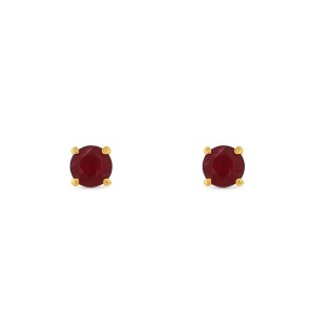 Cercei din aur de 18k cu rubine naturale de 0.37 ct