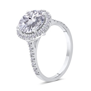 Inel din aur de 14k cu diamante de sinteză(LAB GROWN) de 2.31 ct și 0.5 ct