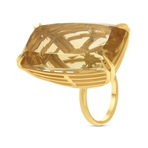 Inel din aur de 18k cu citrin natural de 61.35 ct