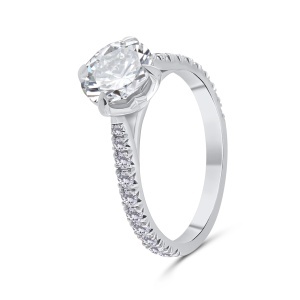 Inel din aur de 18k cu diamante naturale de 1.50 ct și 0.34 ct