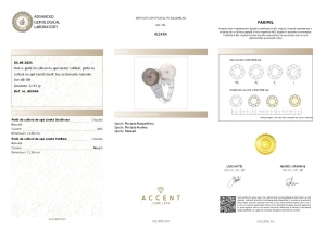 Certificat Gemologic Agl Inel din aur de 18k cu perlă de cultură de apă sărată Tahitian, perlă de cultură de apă sărată South Sea și diamante naturale de 1.00 ct AI2464