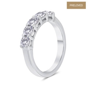 Inel din platină cu diamante naturale de 1.00 ct