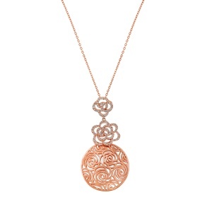 Lanț și pandantiv din argint cu CZ (Cubic Zirconia)