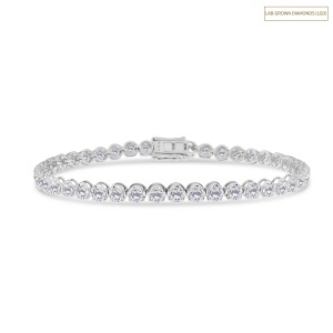 Brățară din aur de 14k cu diamante de sinteză(LAB GROWN) de 5.00 ct