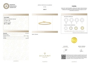 Certificat AGL GEMS Bratara cu diamante naturale aur galben