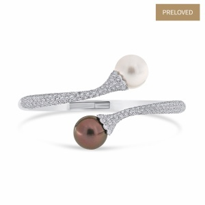 Brățară din aur de 18k cu perle și diamante naturale de 2.90 ct, WCJ