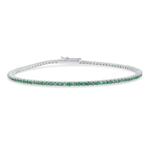 Brățară din aur de 18k cu smaralde naturale de 1.62 ct