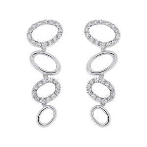 Cercei din argint cu CZ (Cubic Zirconia)