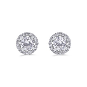 Cercei din aur de 18k cu diamante naturale de 2.01 ct și 0.32 ct