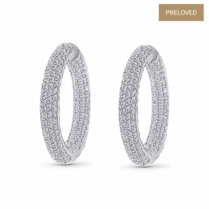 Cercei din aur de 18k cu diamante naturale de 4.50 ct