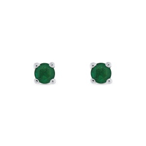 Cercei din aur de 18k cu smaralde naturale de 0.51 ct