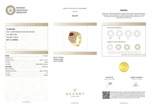 Certificat Gemologic Agl Inel din aur 18k cu rubin natural de 1.12 ct și diamante naturale de 3.20 ct AI2354