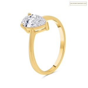 Inel din aur de 14k cu diamant de sinteză (LAB GROWN) de 1.01 ct