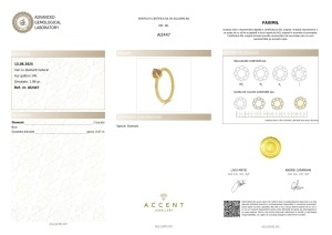 Certificat AGL GEMS Inel cu diamant natural AI2447 aur 14k