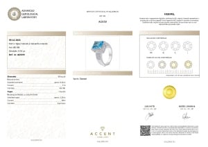 Certificat Gemologic Agl Inel din aur de 18k cu topaz natural de 3.38 ct și diamante naturale de 0.46 ct AI2659