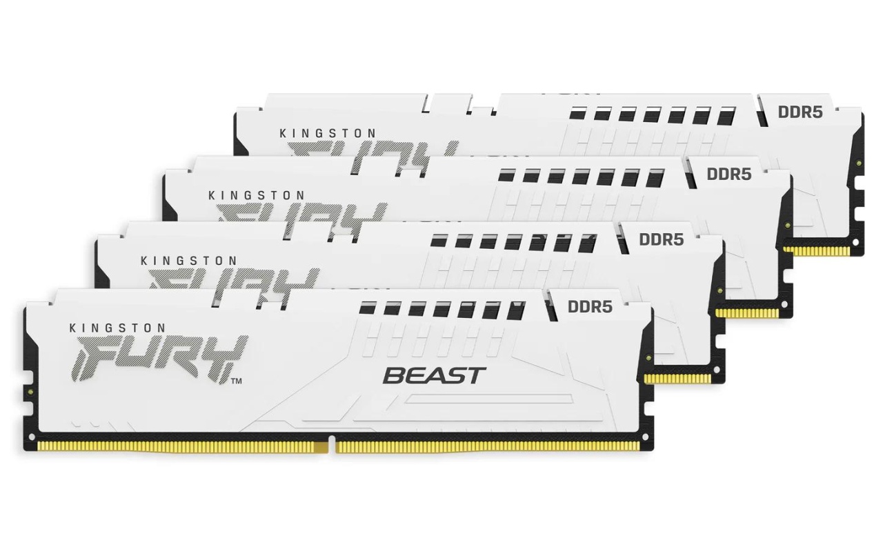 Memorie RAM Kingston DDR5 64GB 6000Mhz CL 40 1.35V Fury Beast White