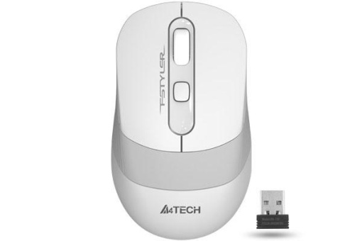 Mouse wireless A4tech, optic, rezolutie 2000 DPI, dimensiuni 108 x 64 x 35 mm, greutate 67 g, alb