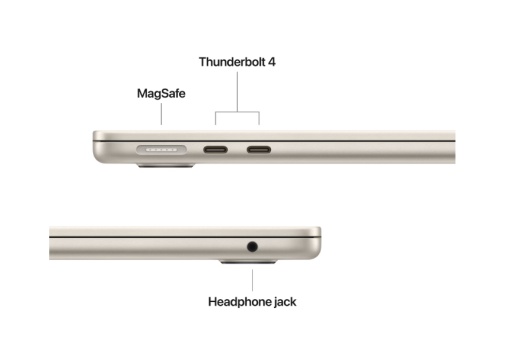 MacBook Air 13.6" Retina/Apple M4 (CPU 10-core, GPU 10-core, NeuralEngine 16-core)/24GB/1TB - starlight - INT KB (2025) 35W (cto fr om MC6A4RO/A)