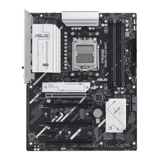 Placa de Baza ASUS PRIME B840 PLUS WIFI AM5, 4x DDR5, 1x DP 1x HDMI, 2x PCIE 4.0 x16, 3x PCIE 3.0 x16 1x PCIE 3.0 x1, 3x M.2, 4x SATA 6GB/s, ATX