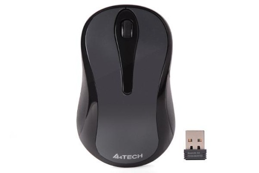 Mouse A4tech, wireless, 1000 dpi, butoane/scroll 3/1, gri