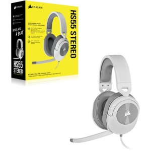 Casti cu microfon Corsair HS55 STEREO, Multi-platform Gaming and Mobile, 20Hz-20KHz, 32ohm, 114db, driver 50mm, alb - Img 4