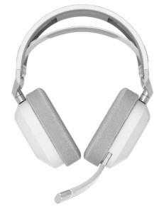 Casti cu microfon Corsair HS80 MAX WIRELESS, Multi-platform Gaming, 20Hz-40Khz, 32ohm, 116db, driver 50mm, autonomie baterie de pana la 24 de ore, alb - Img 6