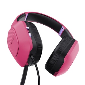Casti Trust GXT415P Zirox cu fir, conector jack3.5mm, frecventa raspuns 20 Hz - 20.000 Hz, sensitivitate 90dB, roz - Img 8