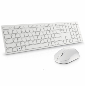 Kit Wireless tastatura si mouse Dell KM5221W, taste numerice, Alb