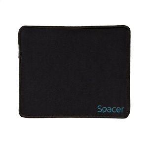 MOUSE PAD SPACER SP-PAD-S, cauciuc si material textil, cusut pe margine, 220x180x2mm, negru - Img 1