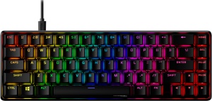Tastatura HP HyperX Alloy 65 AUQ, Tastatura mecanica, Cablu USB Type-C detasabil, Iluminare RGB, Anti-Ghosting, HyperX RED, Neagra - Img 2