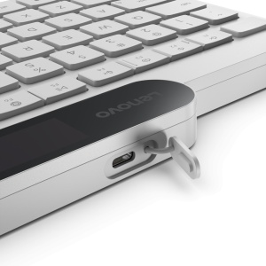 Tastatura Lenovo 800 Self-Charging Bluetooth; reincarcabila cu ajutorul luminii ambientale, fara spatiu destinat bateriilor clasice; layout: US; conectivitate: BT 5.1, se poate conecta la 3 dispozitive; greutate: 635g; compatibil cu Windows 10, Windows - Img 7