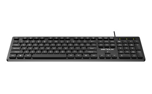 Tastatura Serioux cu fir, interfata USB, 104 taste, material ABS, US Layout, lungime cablu 1.5m PVC, dimensiuni 429*128*20mm; 416g, negru - Img 2