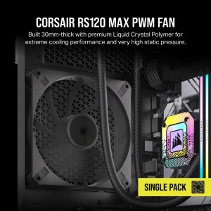 Ventilator Carcasa CORSAIR RS120 MAX THICK 120mm , viteza 2000 RPM +/- 10%, Airflow: 16.5-72 CFM, Presiune Statica: 0.22-4.2 mm-H2O, Nivel de zgomot: 29.5dBA - Img 5